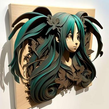 3D model Miku Hatsunefrom ANIME (STL)